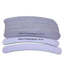 Lime à Ongles Professionnelle en Bois Courbée à 180/240 ° Kit d'Optique de Bain Ponçage Gris