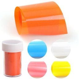 Rouleau de feuilles autocollantes pour vernis à ongles couleur blanc Orange bleu jaune coloré