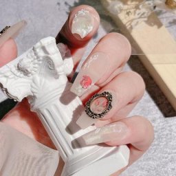 Autocollants pour ongles en métal peinture de Style bohémien en forme de cadre décor d'ongles