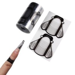 Outils d'art des ongles 100/500 pièces formes transparentes extension de gel outils autocollants