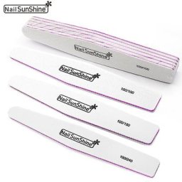 5pcs / lot gommage bloc tampon lime à ongles 100 / 180 / 240 UV Gel polissage brosse Nail Art