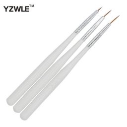 YZWLE – lot de 3 brosses à ongles portables outils pratiques pour dessiner Art de manucure et de
