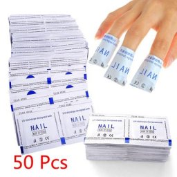 Feuilles Dissolvantes pour Verhéritage à Ongles 50 Pièces Enveloppes à l'Acétone UV Armure
