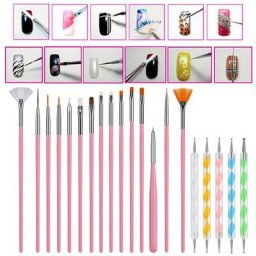 Ensemble de pinceaux professionnels pour manucure 1/5/20 pièces pour nail art design à faire