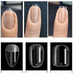 Faux ongles XS courts N64.Tips pour extension d'ongles gel X capsule presse N64.Square nar