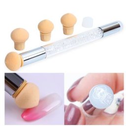 Éponge Ombre pinceaux à ongles stylo dégradé peinture ombre brosses Silicone éponge transfert Gel