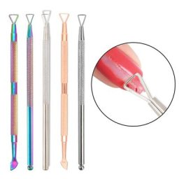Nettoyeur de vernis à ongles Gel UV outil de manucure poussoir de cuticules enlève la peau morte