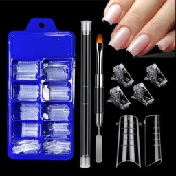 Kits de moules à ongles avec brosse de Gel Uv 4 pièces 120 pièces Clips formes supérieures pour