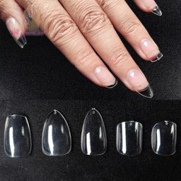 Faux Ongles Courts en Gel Doux X Capsule Couverture Complète à Pression Amande Artificiels XS