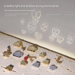 Chaîne de Projection d'ongles en Zircon bijoux pour Nail Art strass ombre légère pendentif