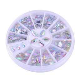 Roue à ongles en pierre de cristal Design yeux de cheval maquillage pour femmes décoration Nail