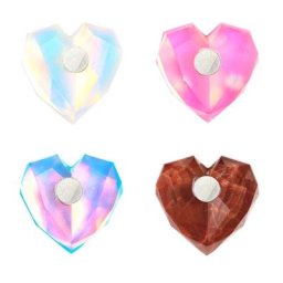 Support à ongles en cristal en forme de cœur pour la peinture et l'affichage des ongles E74C