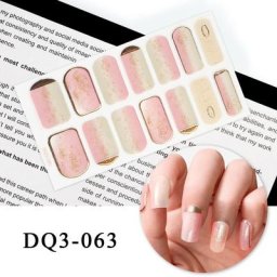 Autocollants de vernis à ongles rose doré pour femmes autocollants de couverture complète pour