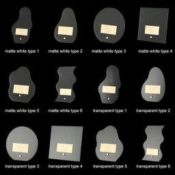 Présentoir irrégulier en acrylique transparent pour faux ongles support N64 carte de présentation