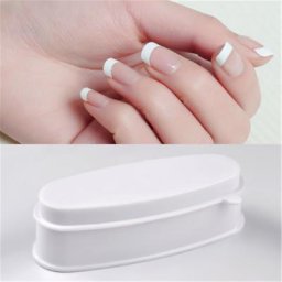 Poudre à ongles trempage blanc mode plateau français moule de manucure Design de ligne avec