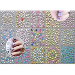 Autocollants floraux d'art d'ongle de fleur roses typobaroques enveloppe d'ongle de stbbles Hope