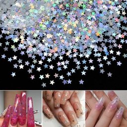 Hermomos – paillettes holographiques en forme d'étoile accessoires de manucure pour Nail Art