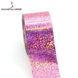 Feuilles de transfert holographiques pour ongles 120m x 4cm ciel étoilé rose œil de chat