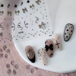 Autocollants 5D en Relief pour Ongles Nministériels d Papillon Croix Étoile Décorations