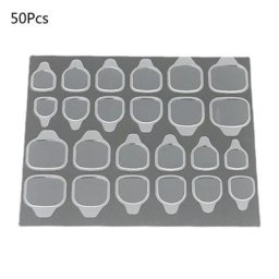 Autocollants pour ongles en Gel imperméable Double face 50 feuilles