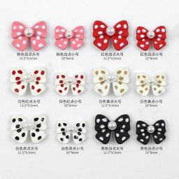 Breloques en alliage de perles en forme de nœud papillon pour Nail Art gros strass pour manucure 2