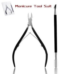 1/2pcs En Acier Inoxydable Ciseaux À Cuticules Nipper Tondeuse Manucure Pédicure Outils Poignée Peau