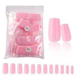 Faux-ongles carrés détachables à couverture complète 600 pièces/sac pointes d'art à pression