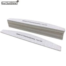 10 pièces lime à ongles en bois 100/180 forte épaisse professionnelle tampon à ongles papier de