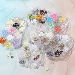 Mélange de nouveaux Styles de bijoux pour décoration des ongles aurore papillon ours boîte