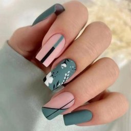 Faux ongles ballerine à couverture complète portable bouts de manucure presse sur ongles