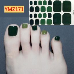 Vernis à ongles adhésif pour les orteils 22 pièces/feuille facile à porter manucure pour femmes