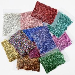 Poudre à paillettes irrégulières pour Nail Art 50 g/sac grosses paillettes irisées pigments en