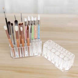 Support de pinceaux de maquillage en acrylique transparent boîte de rangement présentoir d'art