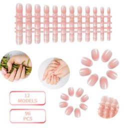 Fausses Poignées Françaises Amovibles avec Colle Couverture Complète Artificielle Rose