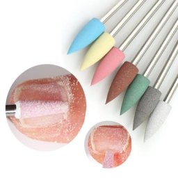 Lime à ongles rotative en Silicone 2.35MM petit foret de polissage coloré facile à utiliser pour