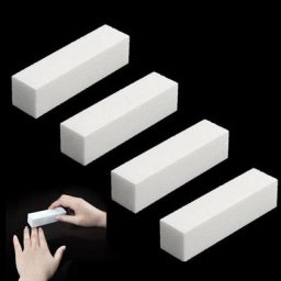 Embarcations blanches pour nail art éponge de ponçage lime à ongles pour vernis à ongles