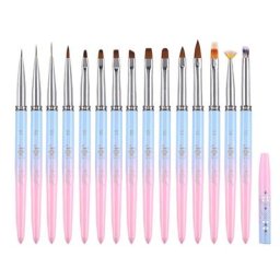 Brosse à ongles pour manucure à la française outil de manucure à faire soi-même pour peindre à la