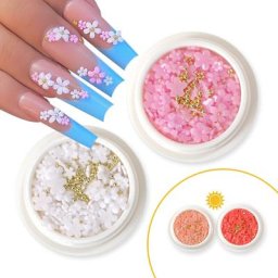 Kit d'accessoires pour ongles en acrylique fleur à changement de couleur Art des ongles macaron