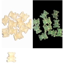Strass lumineux pour Nail Art breloques à paillettes lueur dans le noir ours E74C