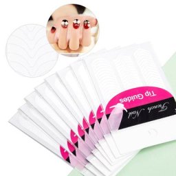 Autocollants d'ongles en forme de frange pochoir Guide de manucure française bricolage outils de