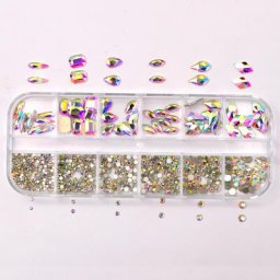AB – strass en verre Non correctif 120 pièces paillettes perles pour décoration des ongles