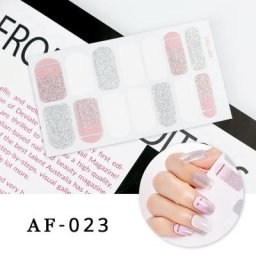 Autocollant brillant pour décoration d'ongles nail art couverture complète vernis bande Noël