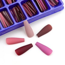 WAKEFULNESS – Faux ongles colorés 100 pièces/ensemble pour Nail Art longs en ABS couverture