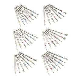 Ensemble de mèches de lime à ongles électrique fraise à diamant manucure 7 pièces