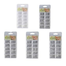 Pointes à Ongles à Pression Carrées Transparentes Ballerine Stiletto Amande Ovale 100