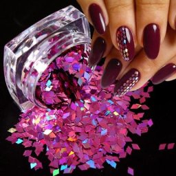 Paillettes holographiques en diamant pour décoration des Ongles accessoires de manucure en