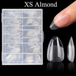 Système d'extension de faux ongles en gel souple couverture complète presse d'amande sur les