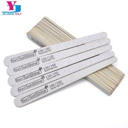 Limes à ongles professionnelles planches d'émeri en bois Double face pour ongles naturels et