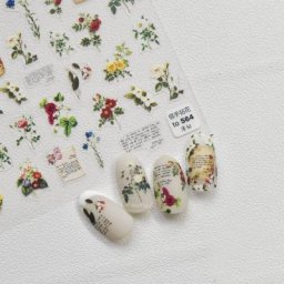 Adhésif Ultra-fin de haute qualité grandes fleurs séchées Vintage autocollants de Nail Art