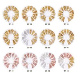 Clous en métal pour Nail Art étoile creuse lune Rivets pour manucure bijoux de décoration E74C